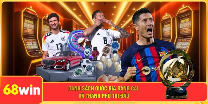 Danh sách quốc gia đăng cai và thành phố thi đấu